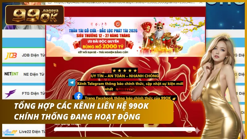 Các kênh liên hệ 99OK chính thức hiện nay
