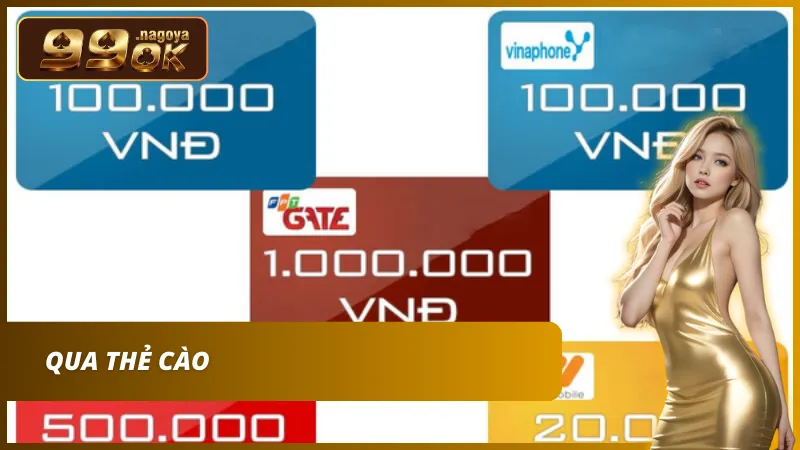 Chấp nhận mọi nhà mạng với mức phí gạch thẻ ưu đãi nhất.